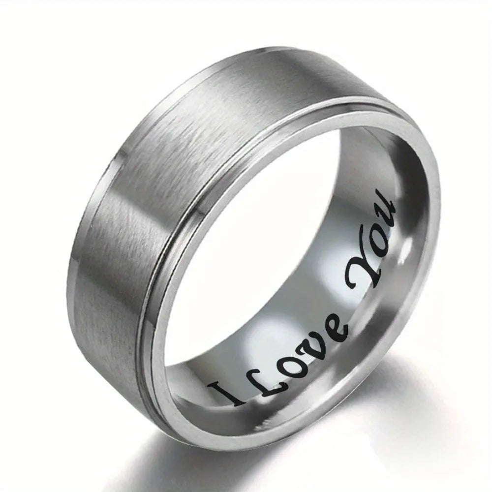 1pc I Love You Engraved Ring