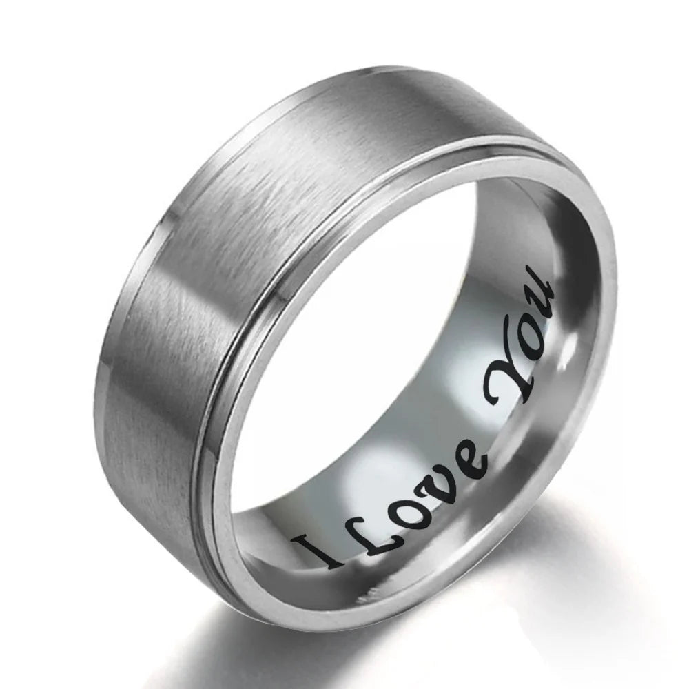 1pc I Love You Engraved Ring