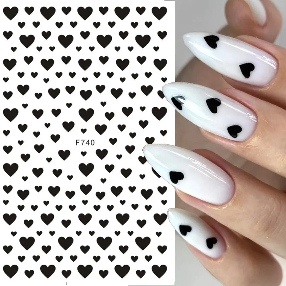 6PCS 3D Valentines Day Nail Art