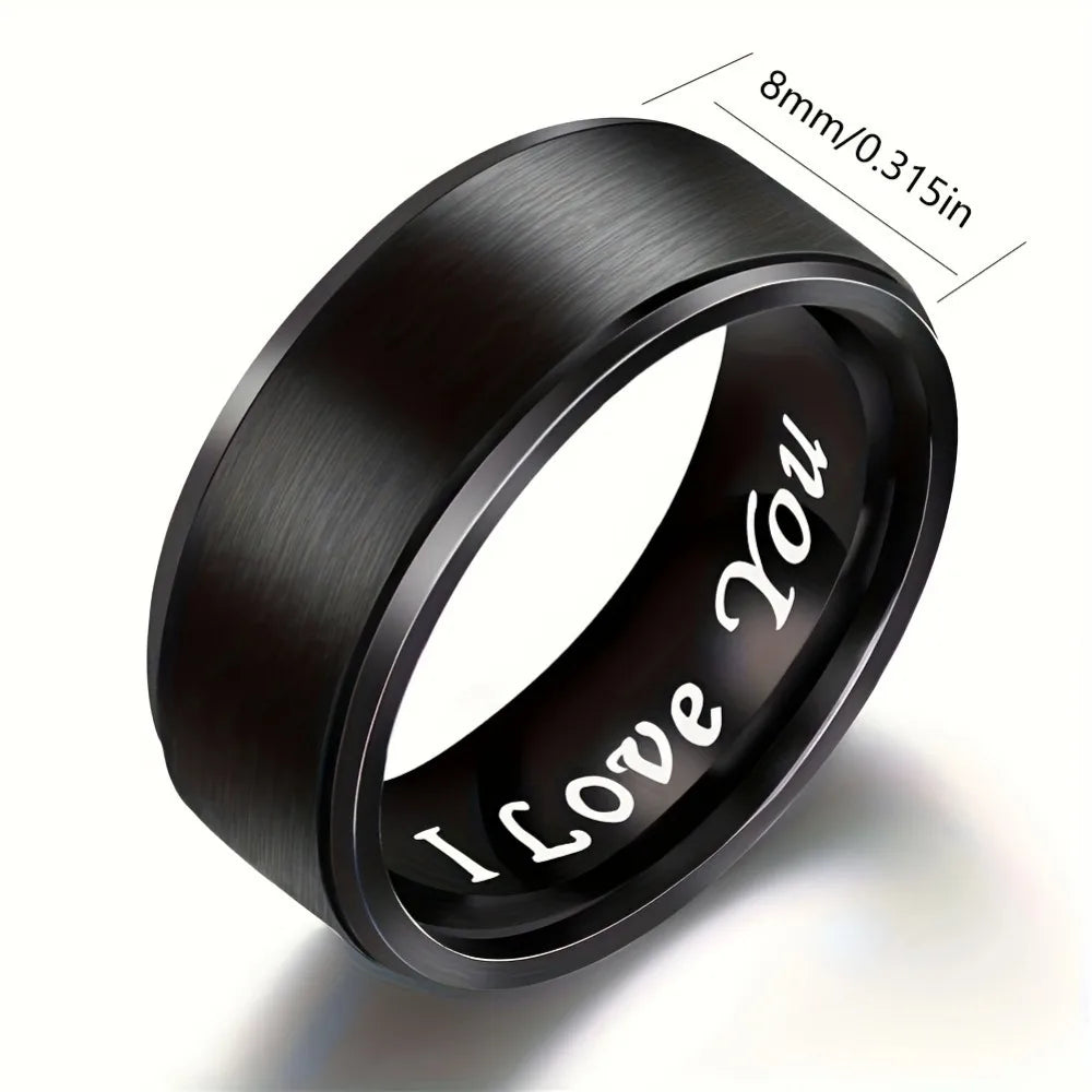 1pc I Love You Engraved Ring