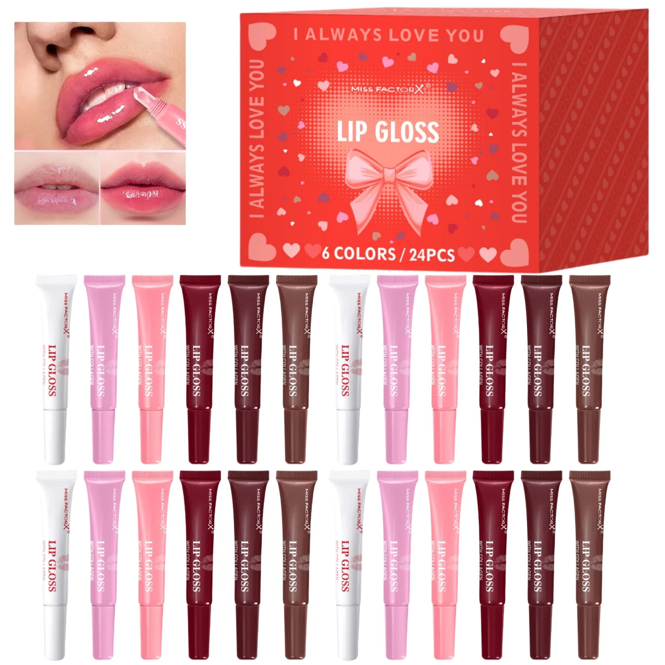 Premium gift set 24PCS/box Lip gloss