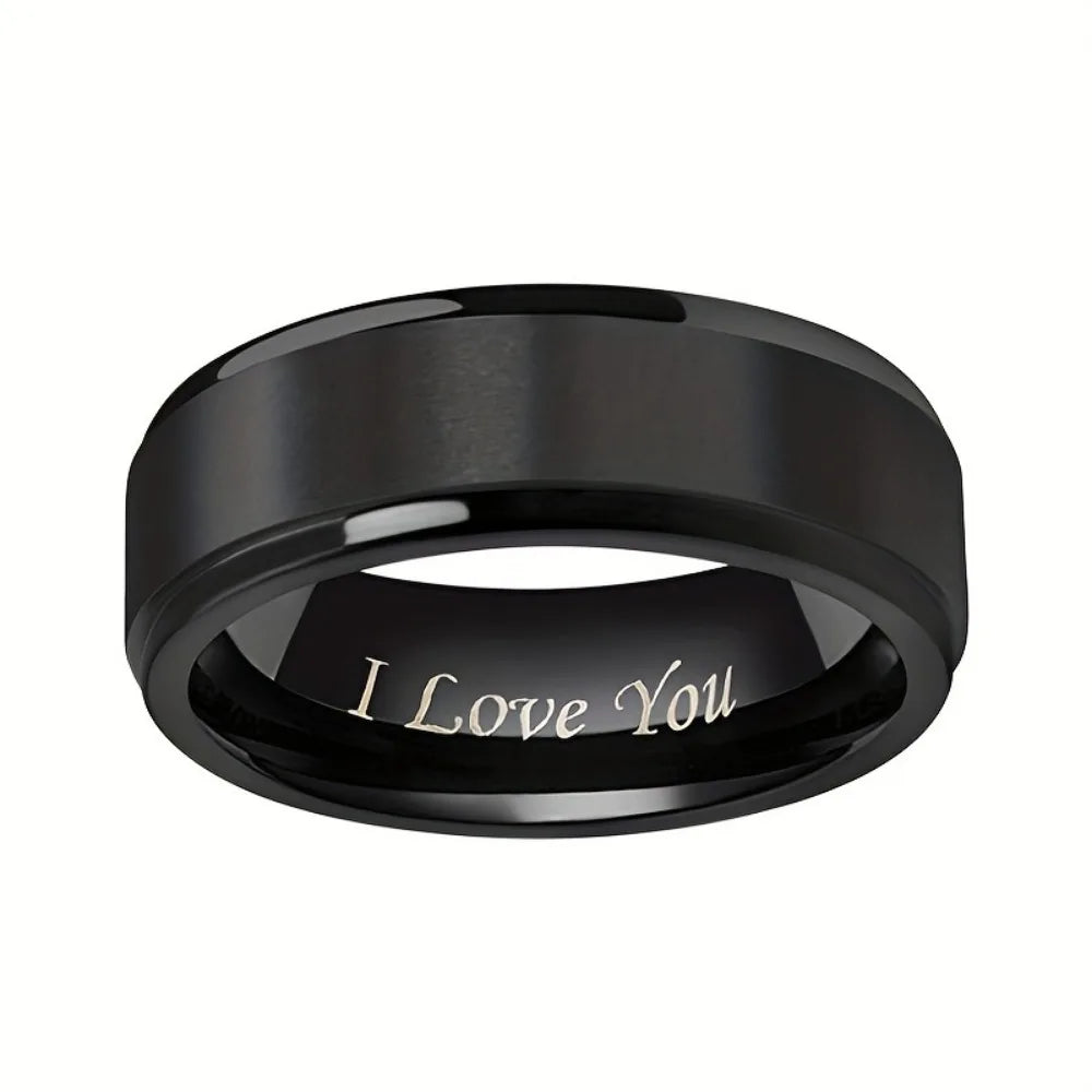 1pc I Love You Engraved Ring