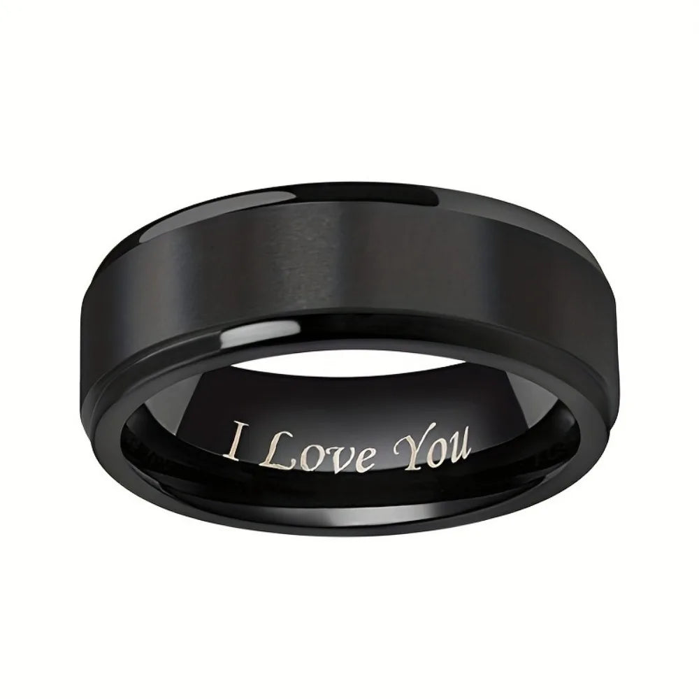 1pc I Love You Engraved Ring