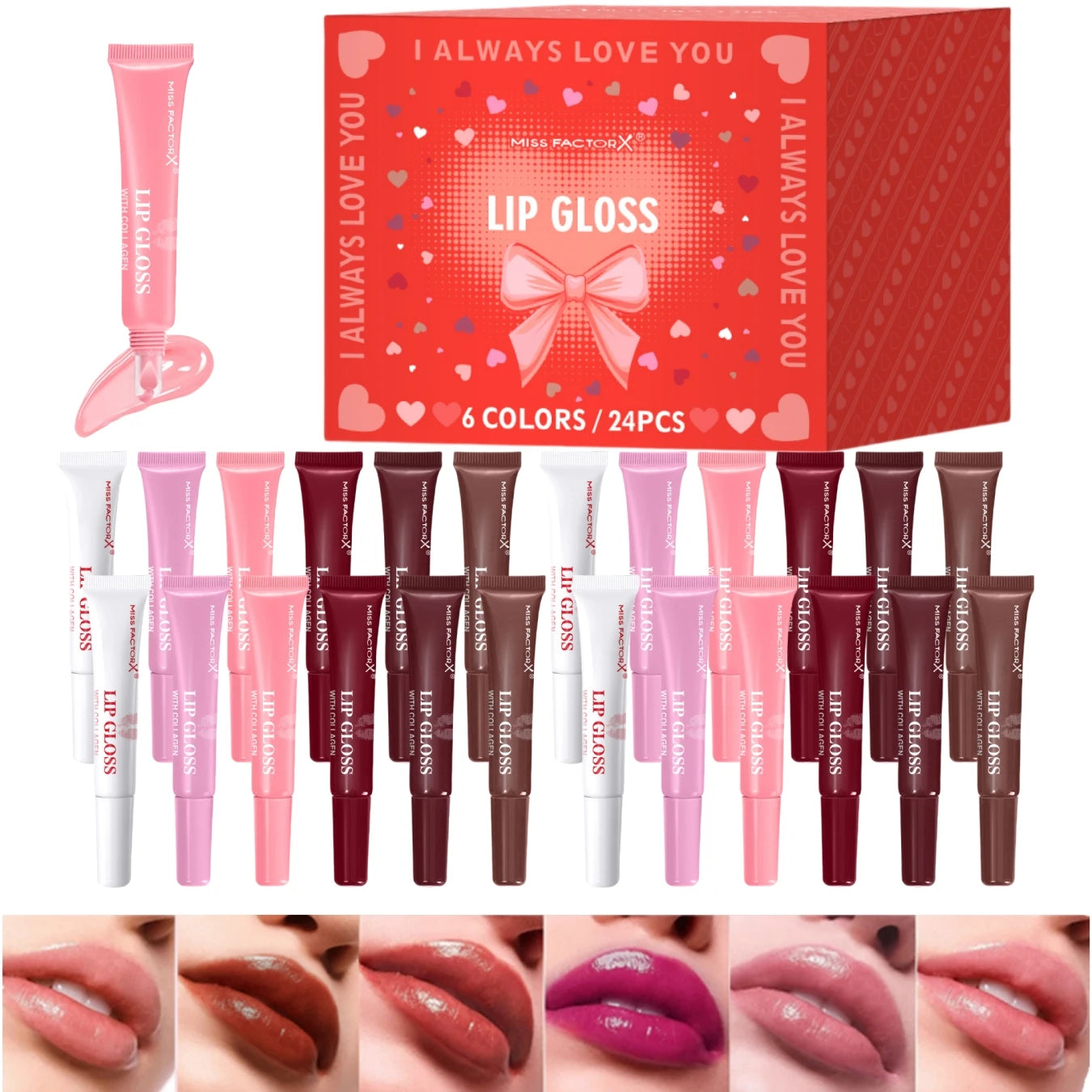 Premium gift set 24PCS/box Lip gloss