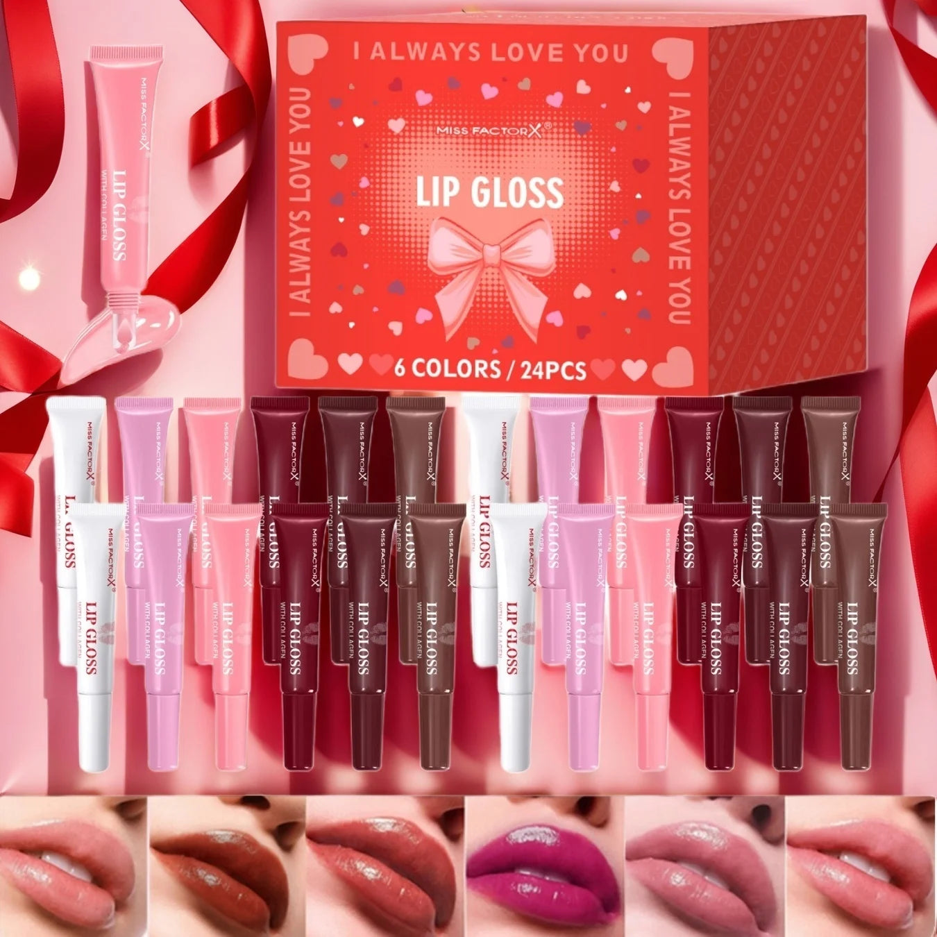 Premium gift set 24PCS/box Lip gloss