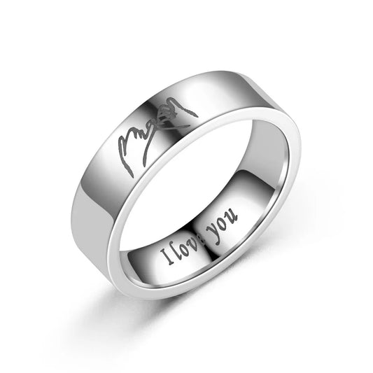 1pc I Love You Engraved Ring