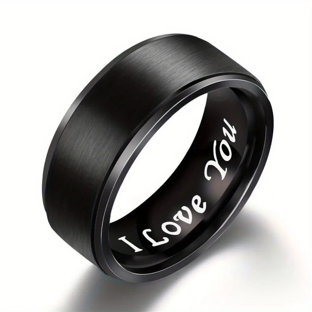 1pc I Love You Engraved Ring